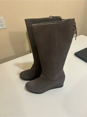 UGG Women's Over-the-Knee Wedge Boots in Taupe